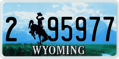 WY license plate 295977