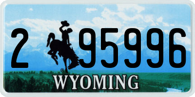 WY license plate 295996