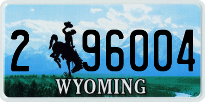 WY license plate 296004
