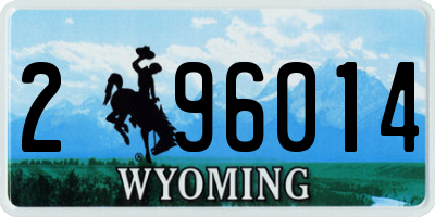 WY license plate 296014
