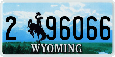 WY license plate 296066
