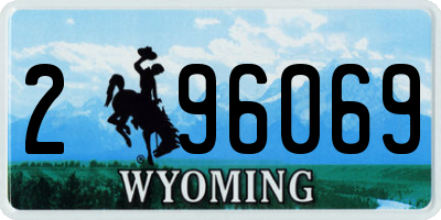 WY license plate 296069