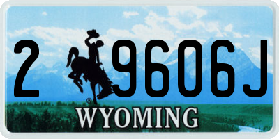 WY license plate 29606J