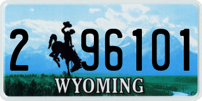 WY license plate 296101
