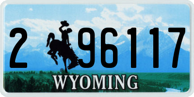 WY license plate 296117