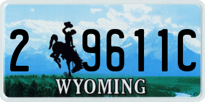 WY license plate 29611C