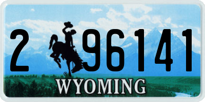 WY license plate 296141