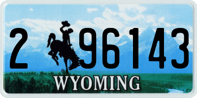 WY license plate 296143