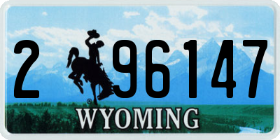 WY license plate 296147
