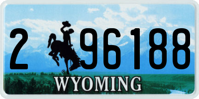 WY license plate 296188