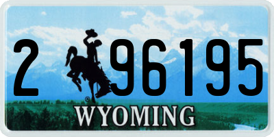 WY license plate 296195
