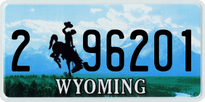 WY license plate 296201