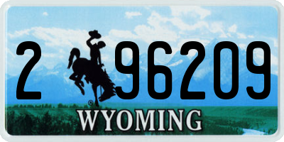 WY license plate 296209