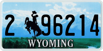 WY license plate 296214