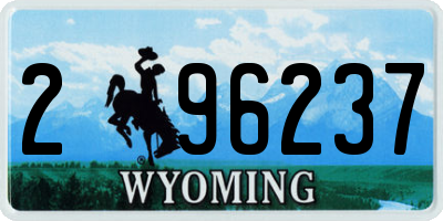 WY license plate 296237