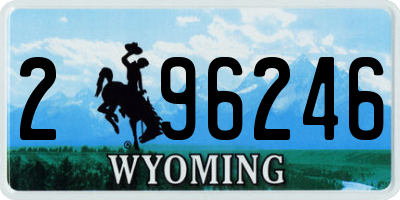 WY license plate 296246