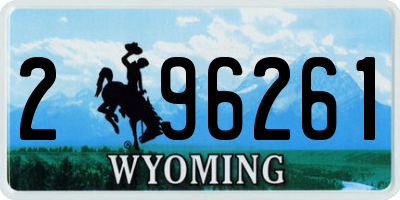 WY license plate 296261