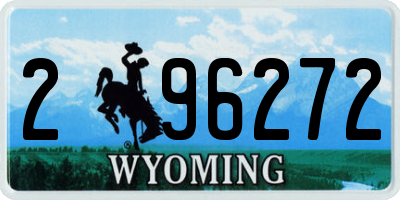 WY license plate 296272