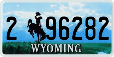 WY license plate 296282