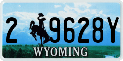 WY license plate 29628Y