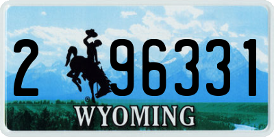 WY license plate 296331