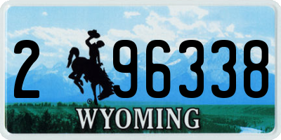 WY license plate 296338