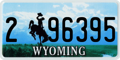 WY license plate 296395