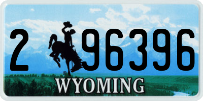 WY license plate 296396