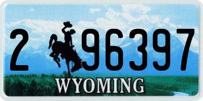 WY license plate 296397