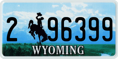 WY license plate 296399