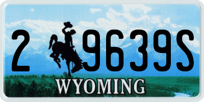 WY license plate 29639S