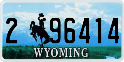 WY license plate 296414