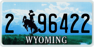 WY license plate 296422
