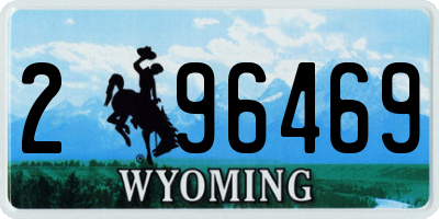 WY license plate 296469