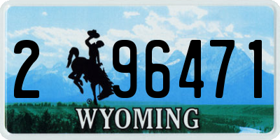 WY license plate 296471