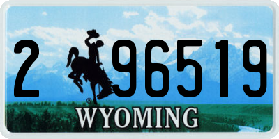WY license plate 296519