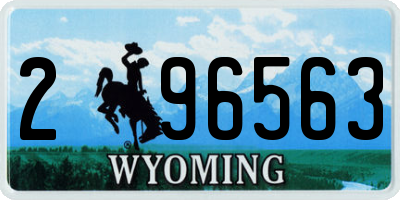 WY license plate 296563