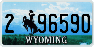 WY license plate 296590