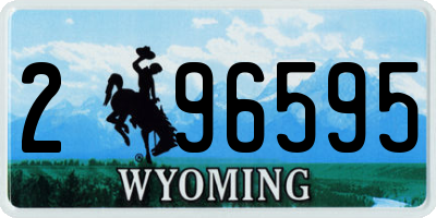 WY license plate 296595