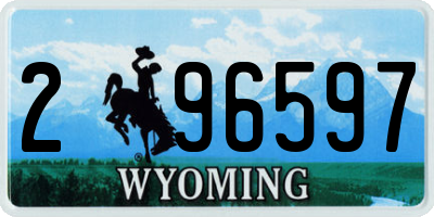 WY license plate 296597
