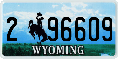 WY license plate 296609