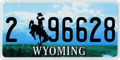 WY license plate 296628