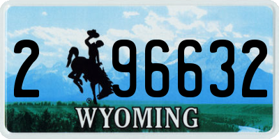 WY license plate 296632