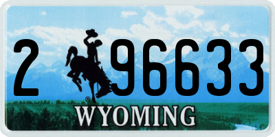 WY license plate 296633