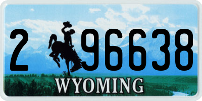 WY license plate 296638