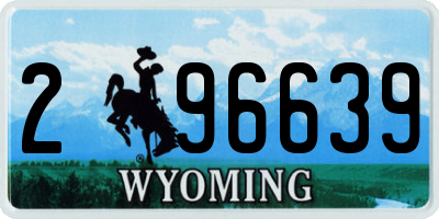 WY license plate 296639