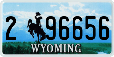 WY license plate 296656