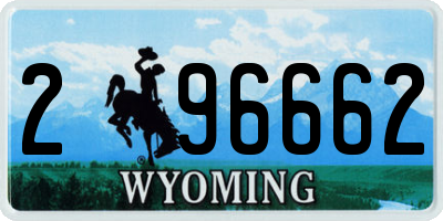 WY license plate 296662