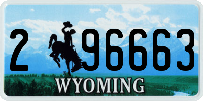 WY license plate 296663