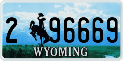 WY license plate 296669